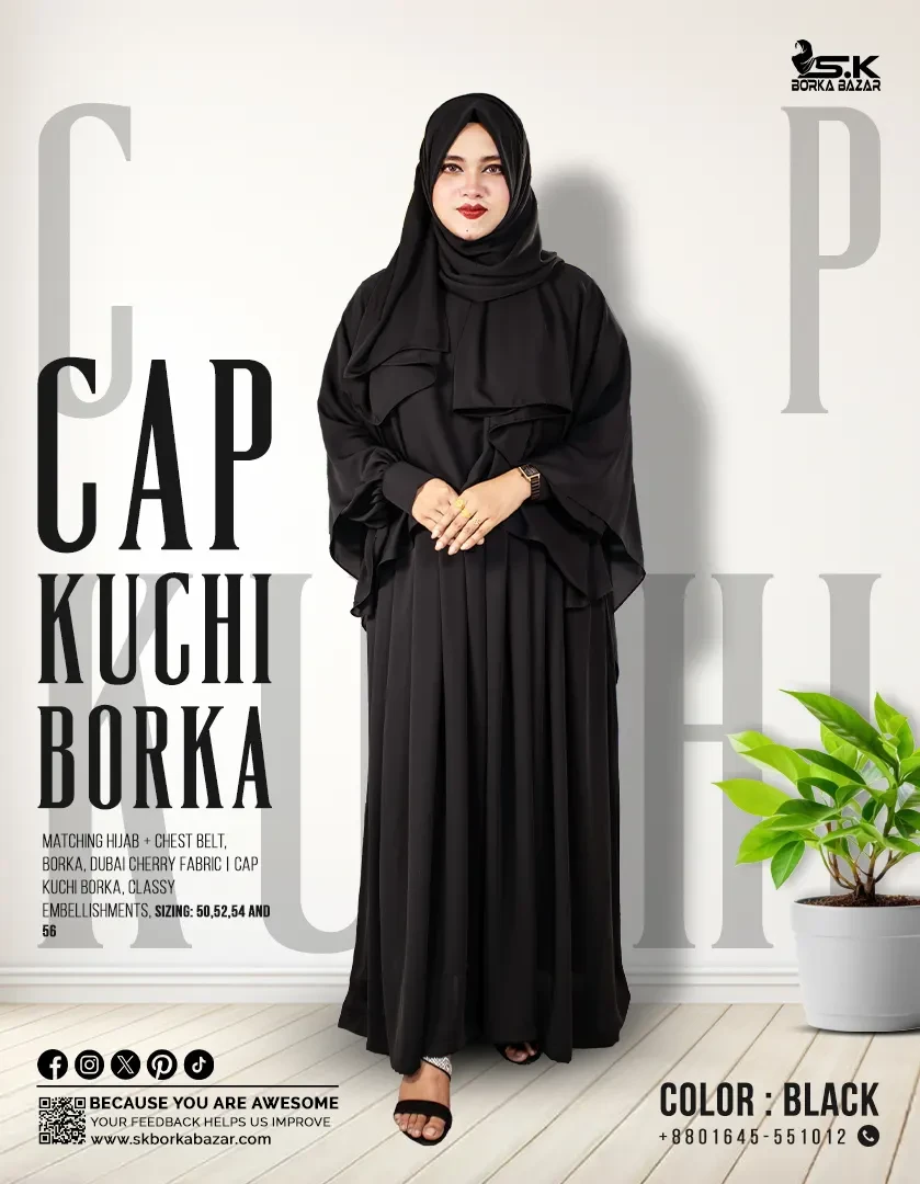 New Cap kuchi Borka Collection Black Colour
