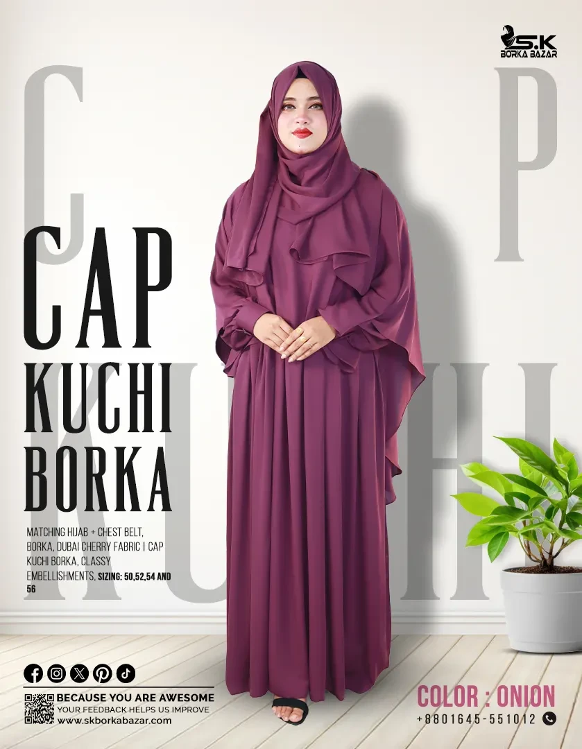 New Cap kuchi Borka Collection Onion Colour