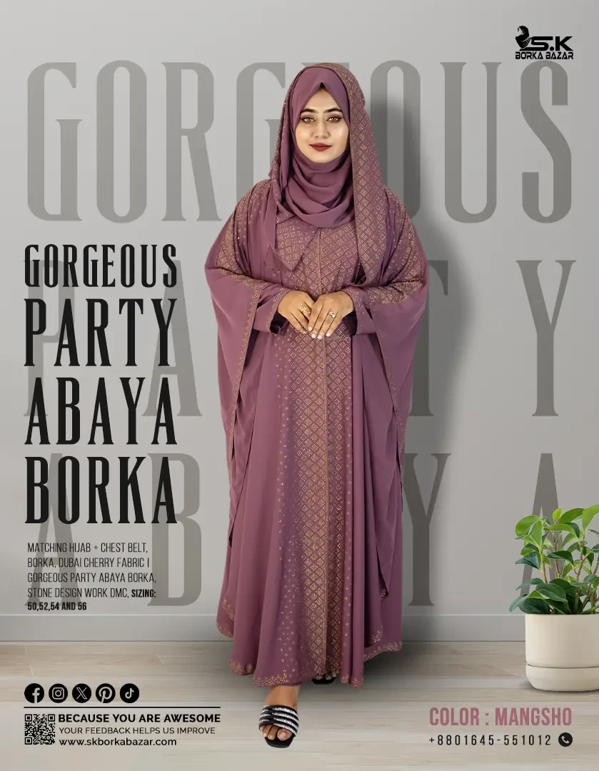 New Gorgeous Party Abaya Collection Mangsho Colour